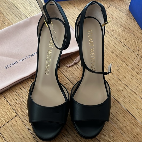 Stuart Weitzman Disco Platform Sandal Black New - Picture 6 of 16